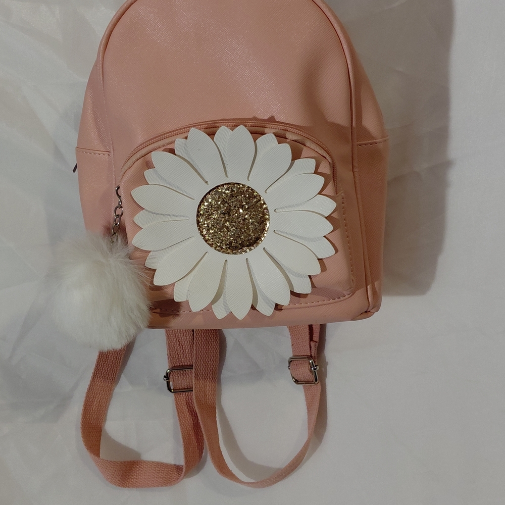 Kids Pink Floral Daisy Mini Backpack